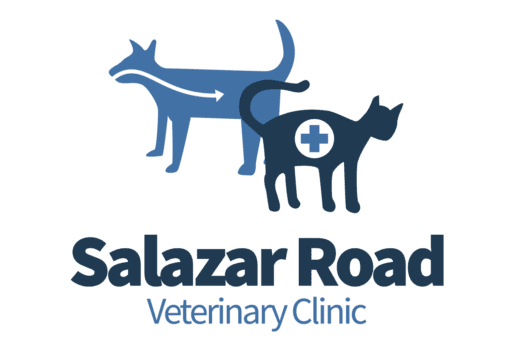 Salazar Road Vet Clinic logo with cat and dog